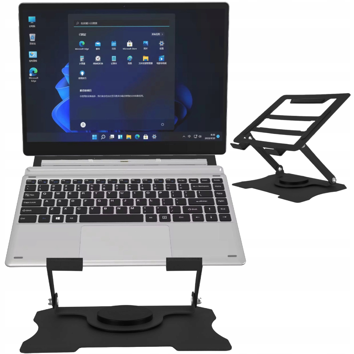 Podložka Pod Notebook Stolek Nastavitelný Univerzální Pevný Mozos N4 Black