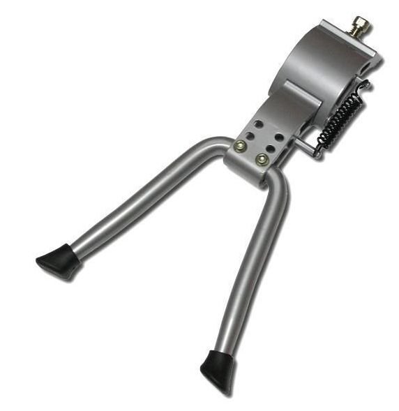 Podnožka Patka Opěrka na kolo Dvojitá TranzX Stříbrná