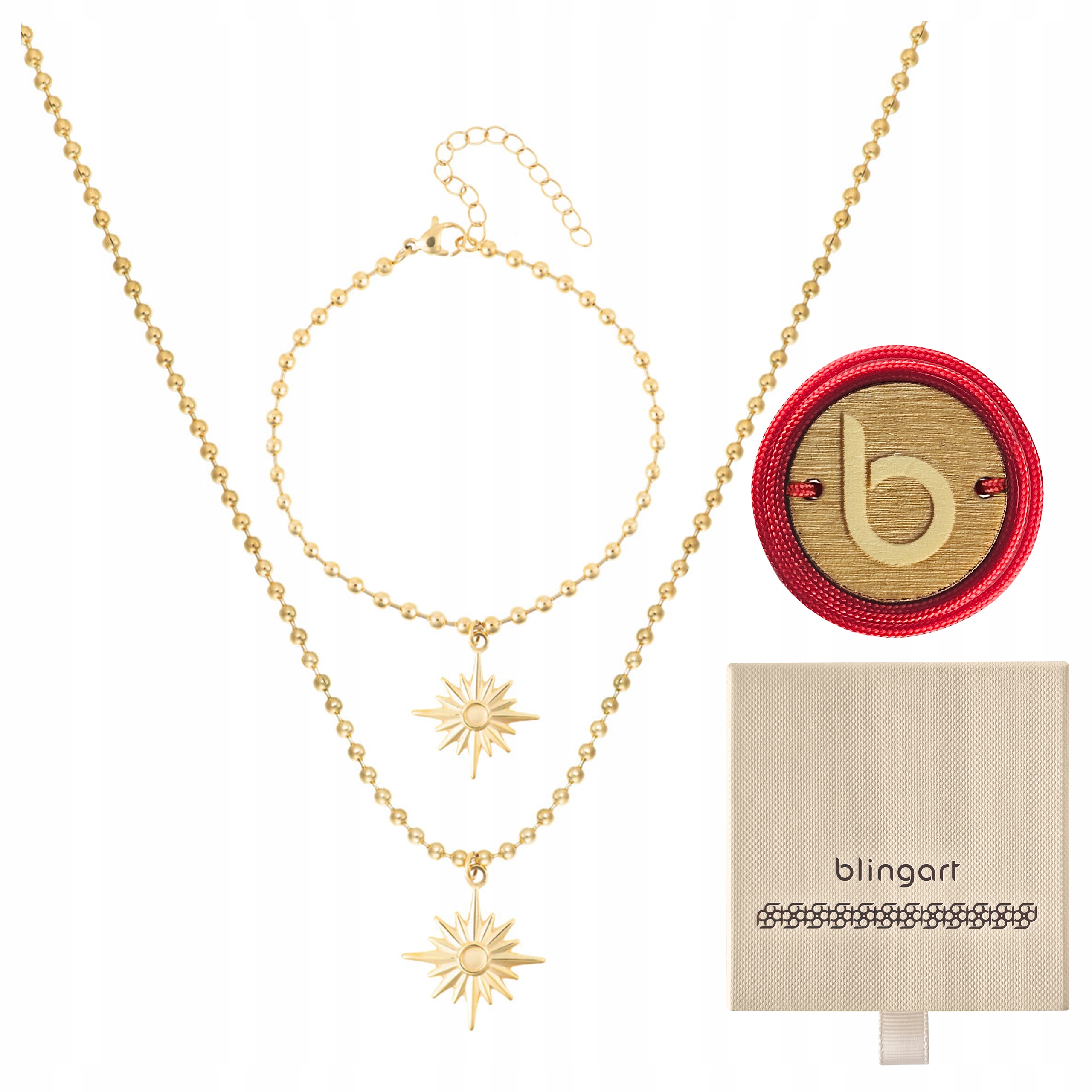 Sada šperků ocel pozlacená pro ženy Hvězdička Blingart