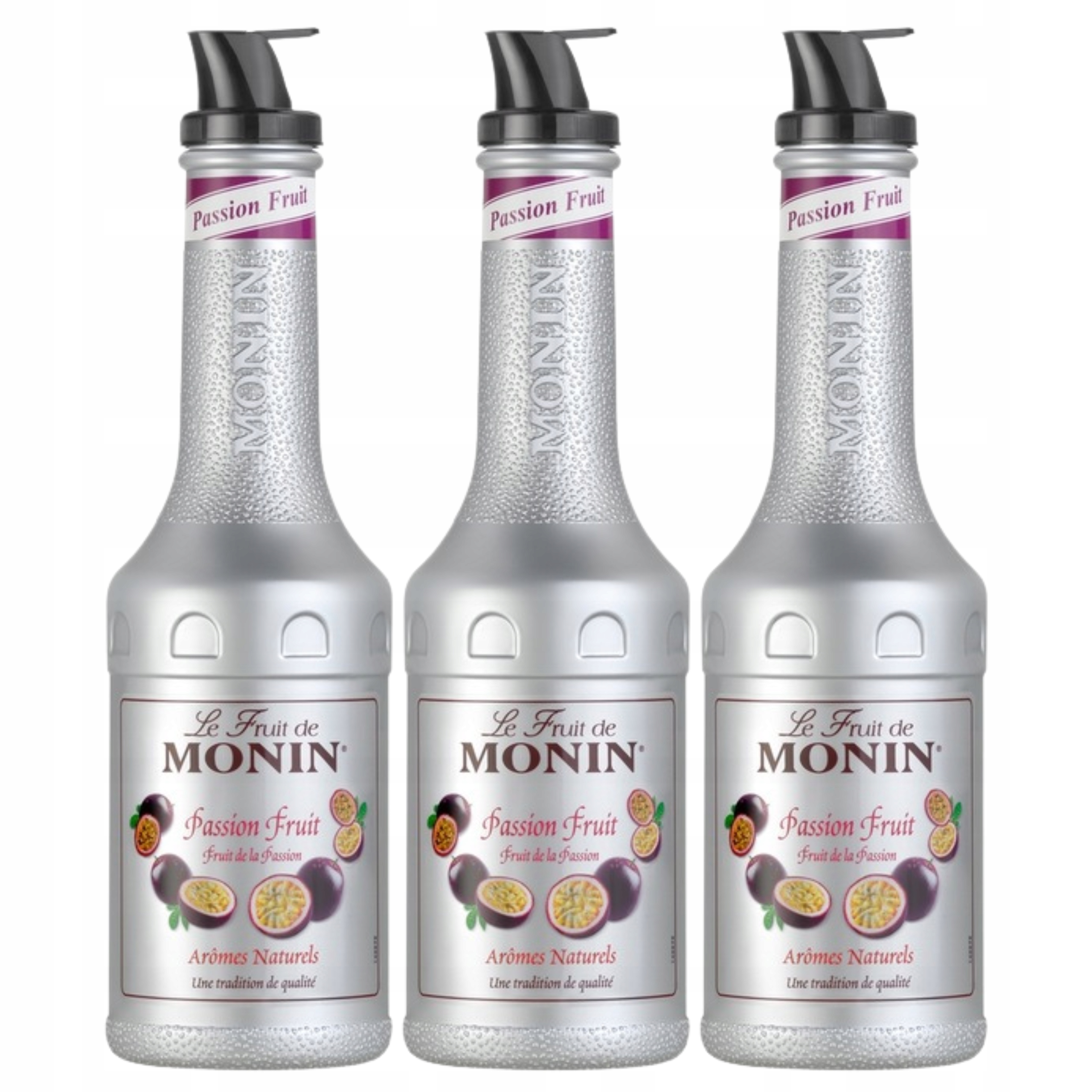 Levně 3x Monin Pyré ovocné Marakuja Passion Fruit 1L pyré do nápojů