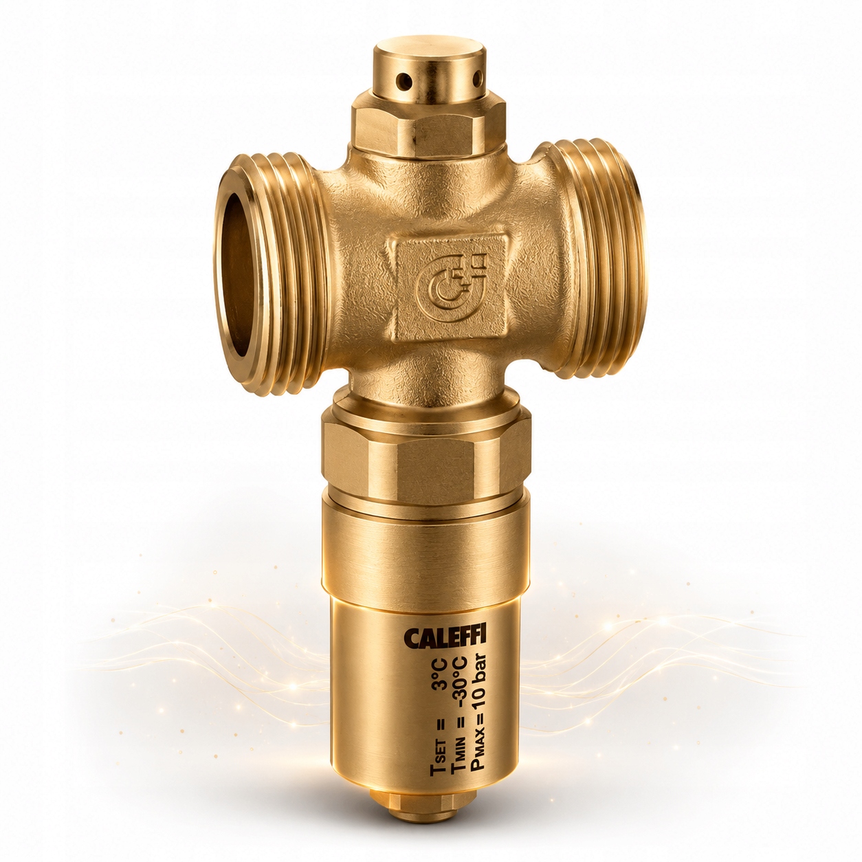 Vypúšťací ventil proti zamrznutiu tepelného čerpadla Caleffi 1" mosadz 108601