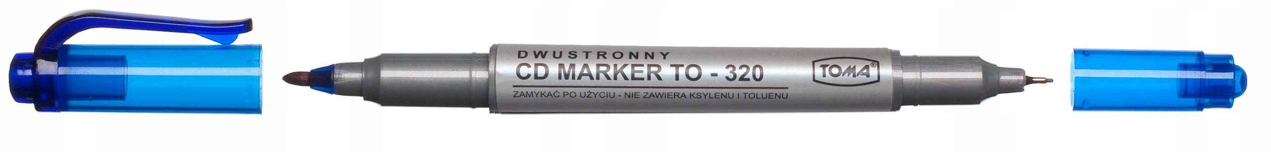 

Marker Pisak CD dwustronny Toma TO-320 niebieski