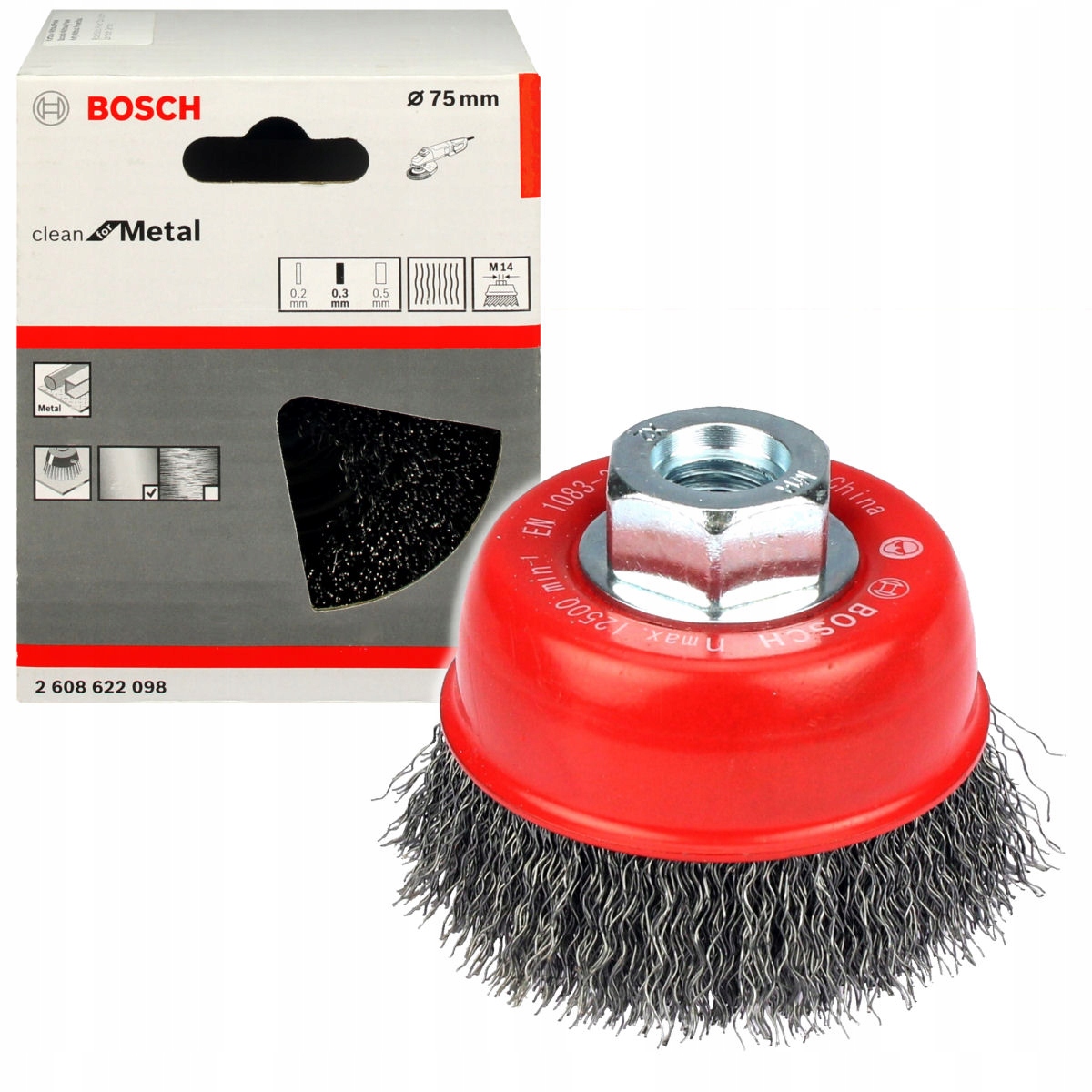 

Bosch Szczotka Druciana Garnkowa 75mm gwint M14