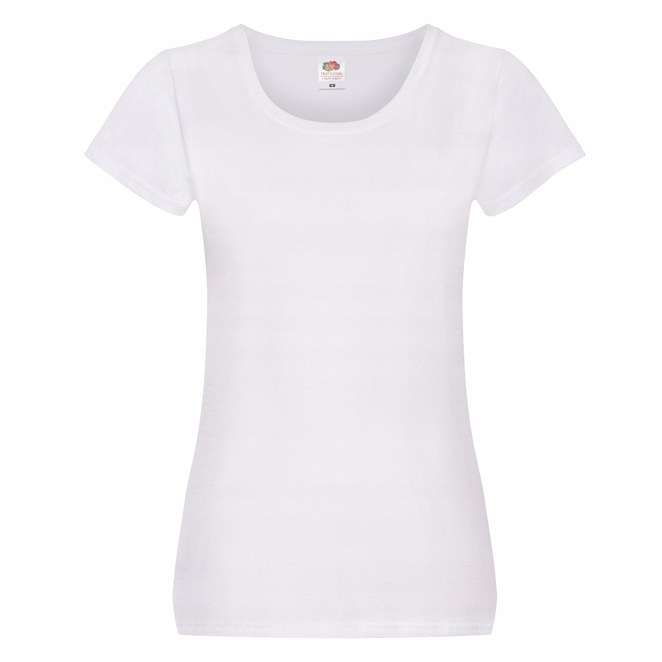 DAMSKA KOSZULKA T-SHIRT - FRUIT - BIAŁA - XL Rozmiar XL