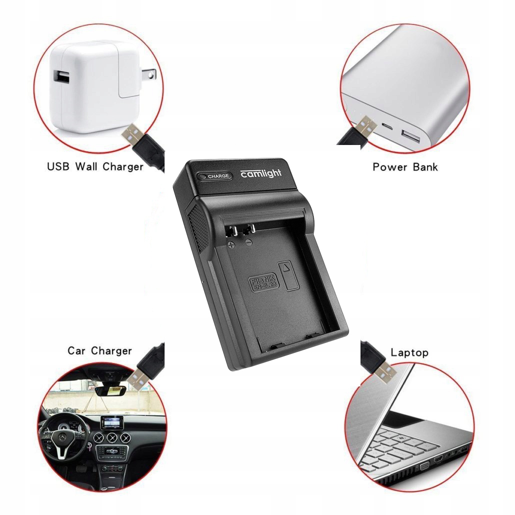 ŁADOWARKA USB do NIKON Coolpix P600 Marka Camlight