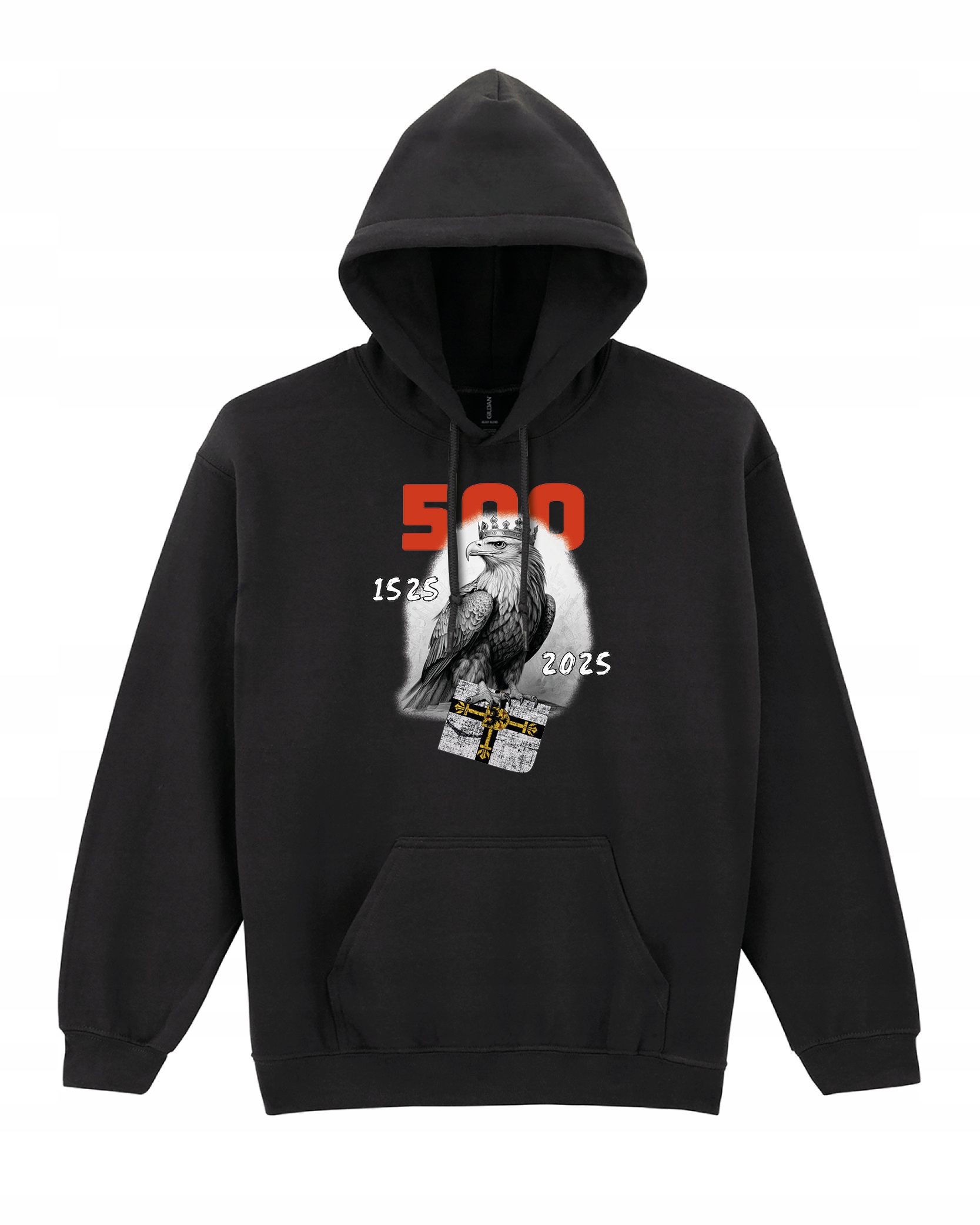 Mikina Patriotická s kapucí 500. výročí Pruského holdu Černá XL