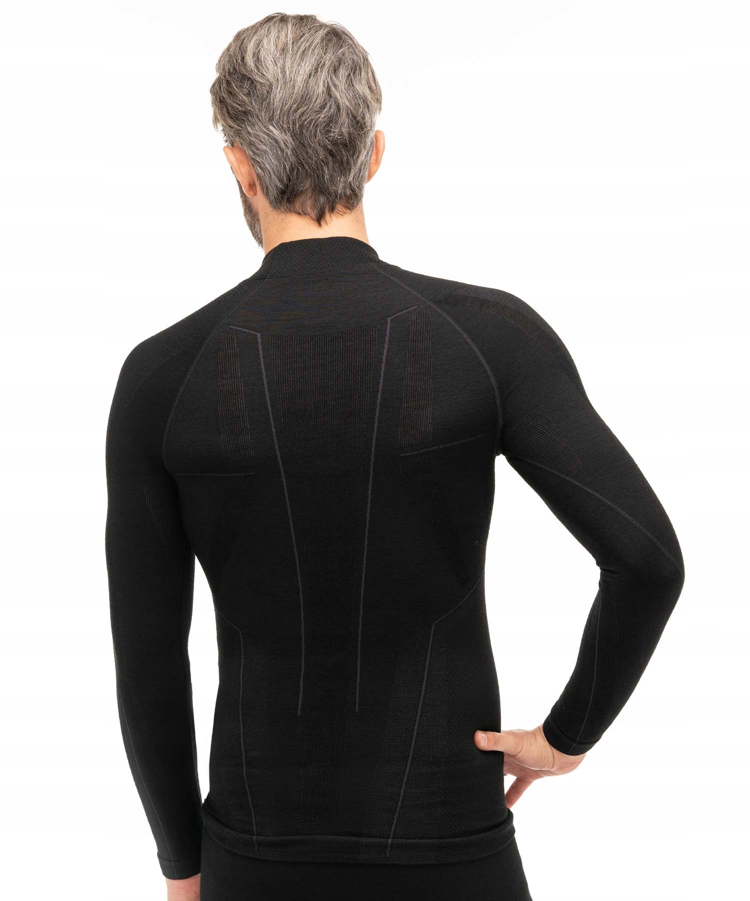 Męska koszulka termoaktywna Brubeck Extreme Wool czarna rozmiar L Kolor czarny