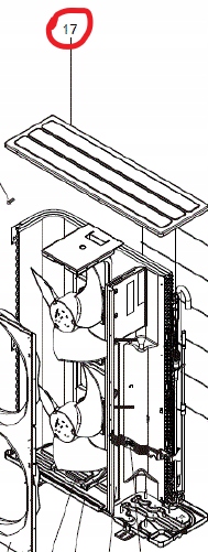 265029 R01E36641 TOP PANEL PANEL GÓRNY Mitsubishi Electric