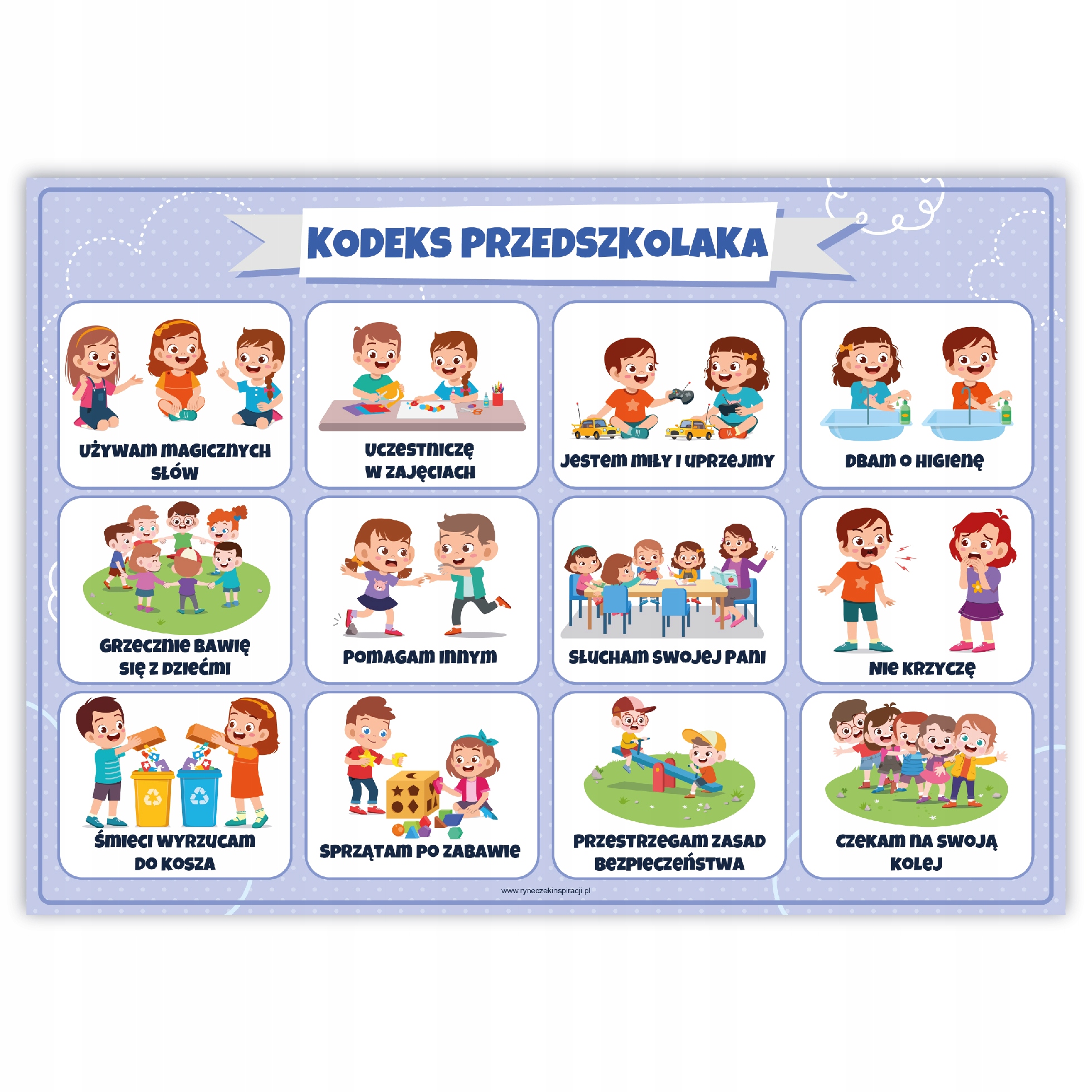 

Kodeks Przedszkolaka plansza plakat A3