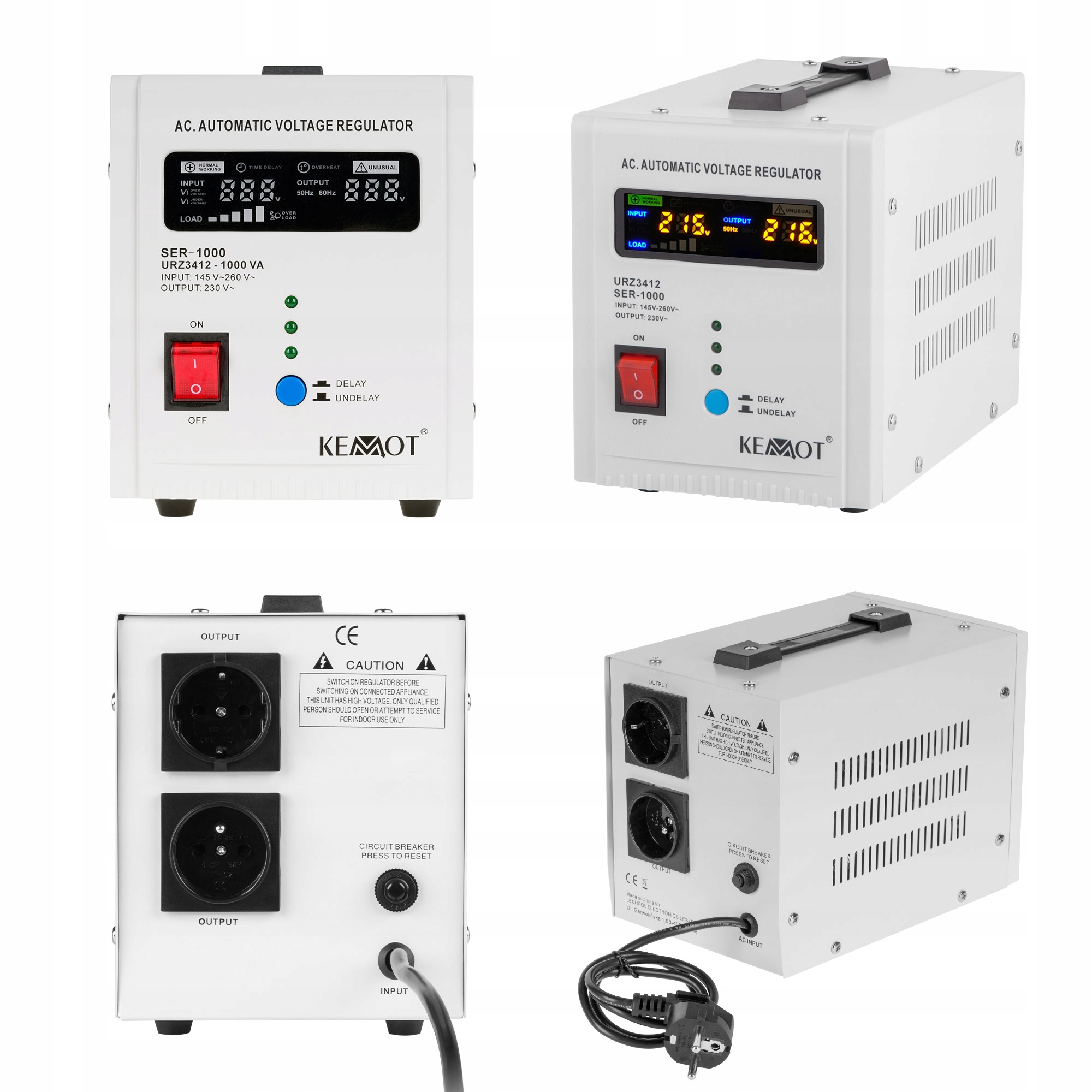 Stabilizator napięcia automatyczny Kemot SER-1000