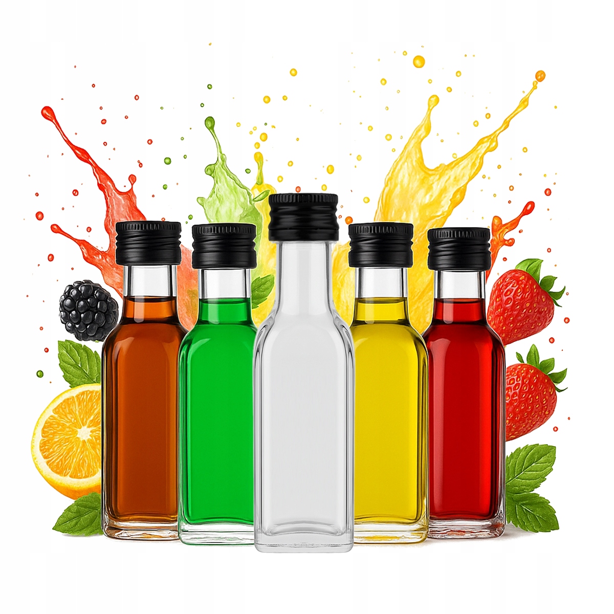 100 x Skleněná láhev Marasca 20 ml na vzorky alkoholu Dárek Likér