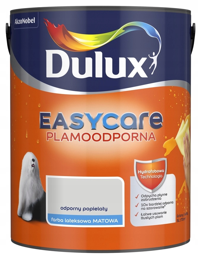 Dulux Easy Care Barva Odolná Vůči Skvrnám, Odolná Vůči Popelavému Povrchu 5L