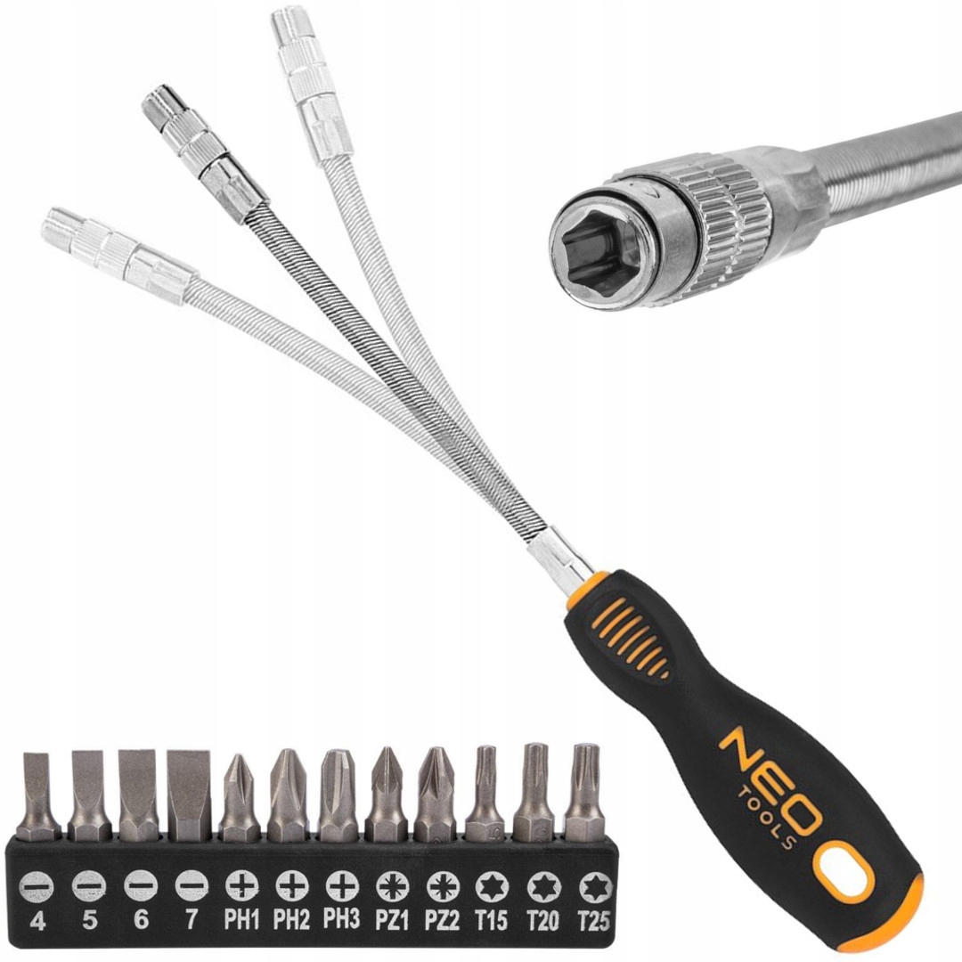 

Neo Wkrętak Z Giętkim Grotem Zestaw 13szt 04-215