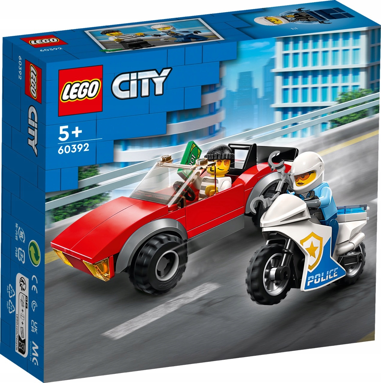 

Lego City 60392 Motocykl policyjny pościg za samoc
