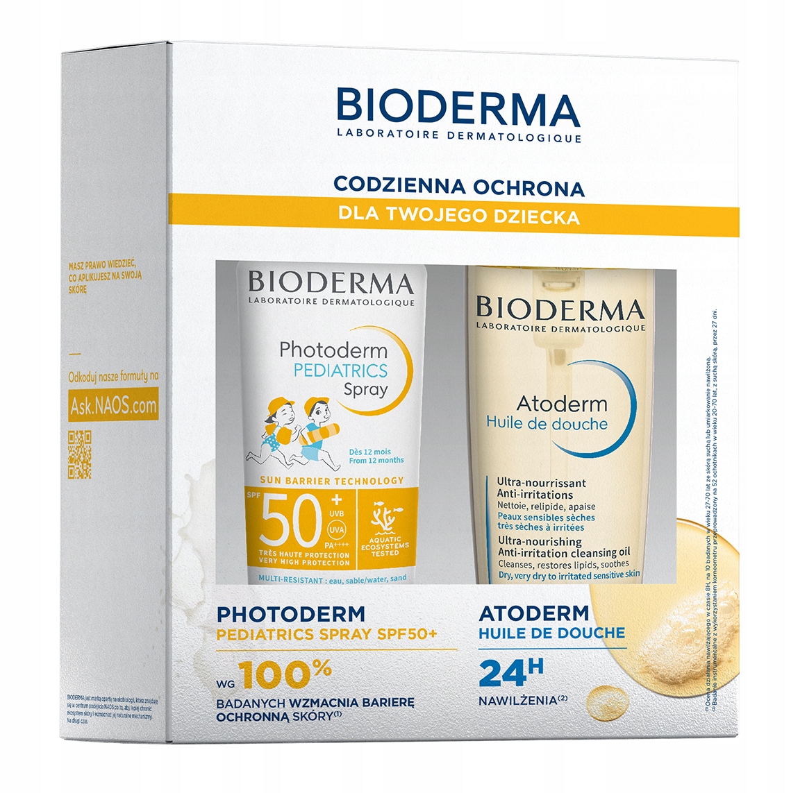 Bioderma Photoderm Zestaw Ochronny Spray SPF50+ 200 ml Olejek 200 ml