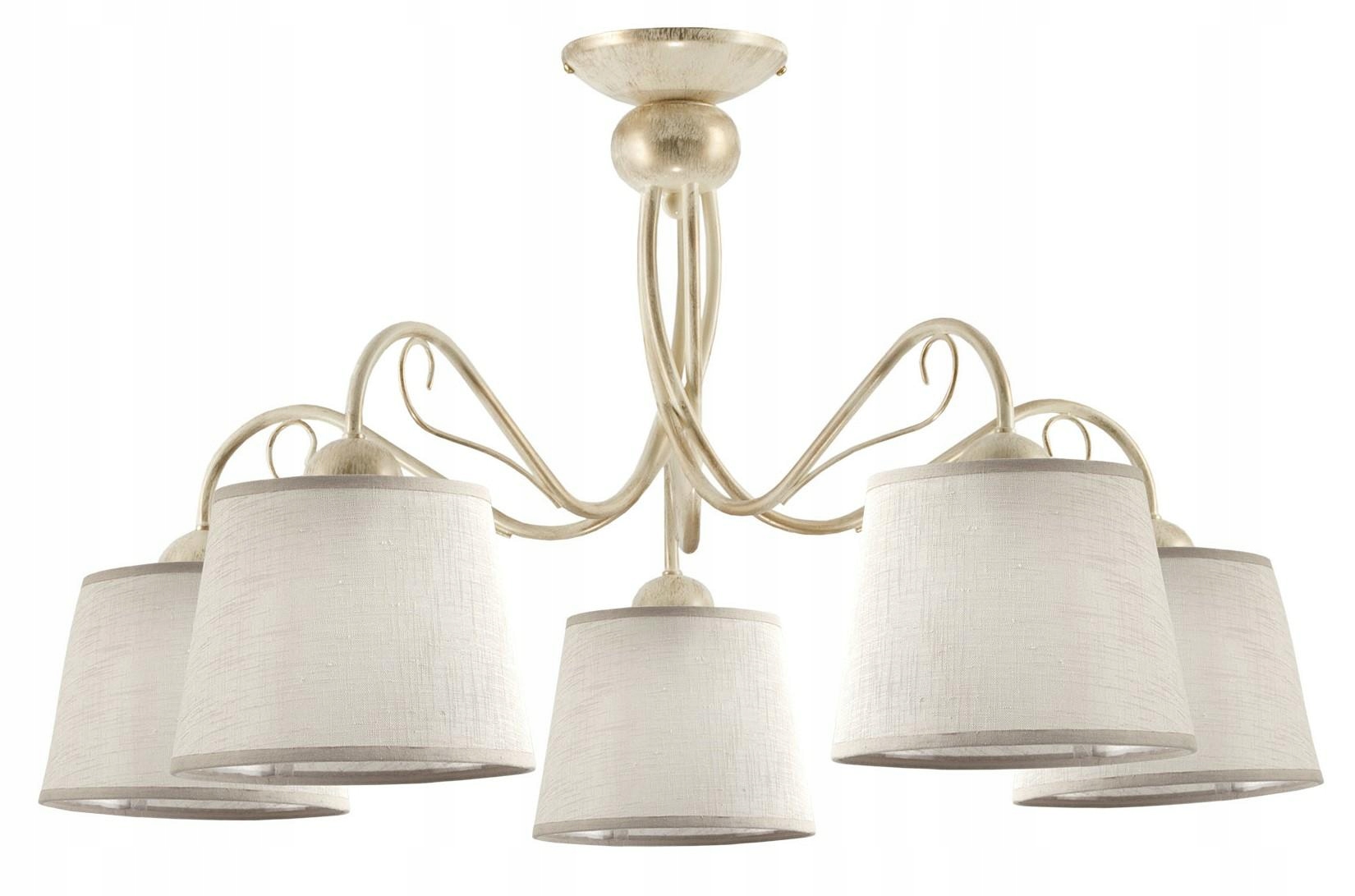 Stropní Svítidlo Kamelia Béžová Stínidla 5xE27 Závěsná lampa do pokoje domu