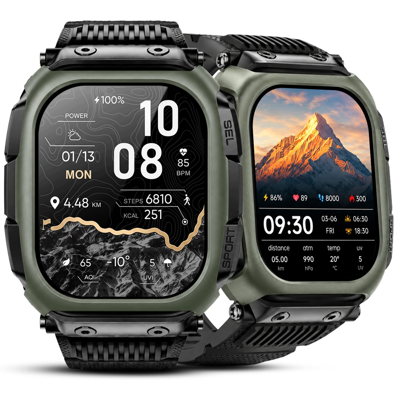 Chytré Hodinky Pánské Voděodolné Sportovní Hodinky Amoled Mapy Gps Hovory