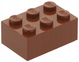

09270 Lego 3002 4216668 brick 2x3 brązowy RBr 1szt