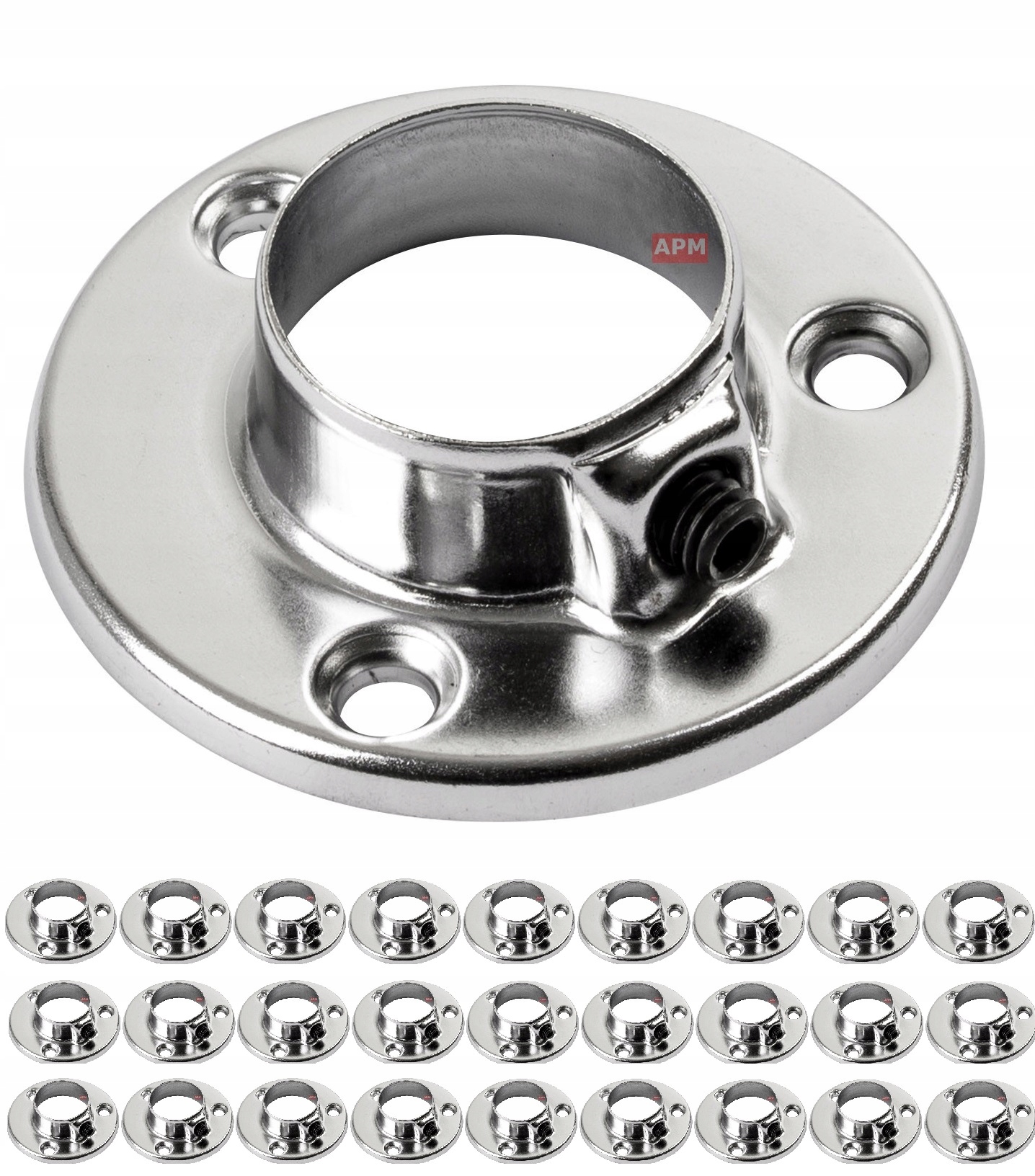 50x UCHWYT DRĄŻKA ROZETA ROZETKA FI25 MM UCHWYT RURY