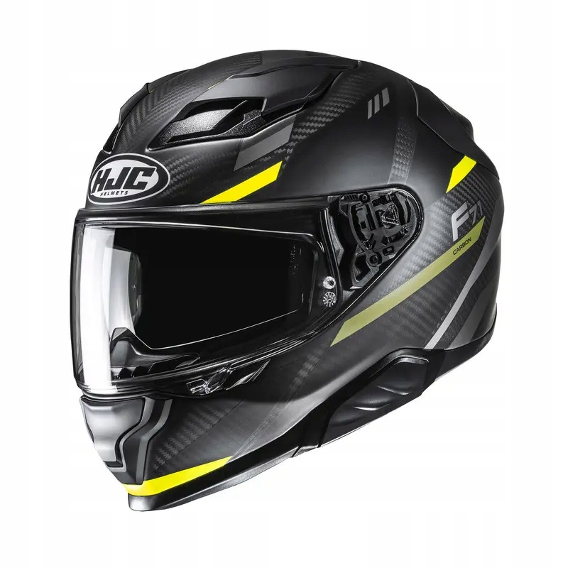 Integrálna motocyklová prilba Hjc F71 Carbon Esira Black Yellow L