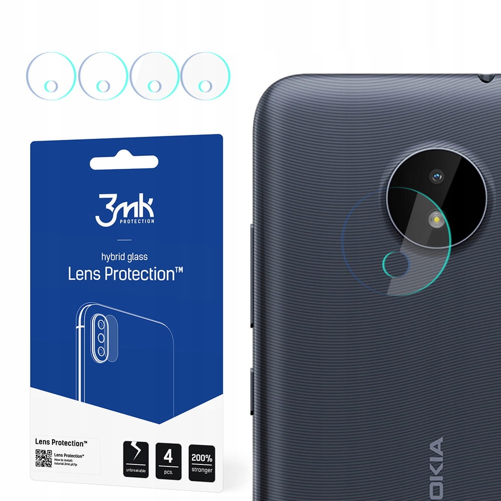 

4x Szkło hybrydowe na aparat do Nokia C20 3mk Lens