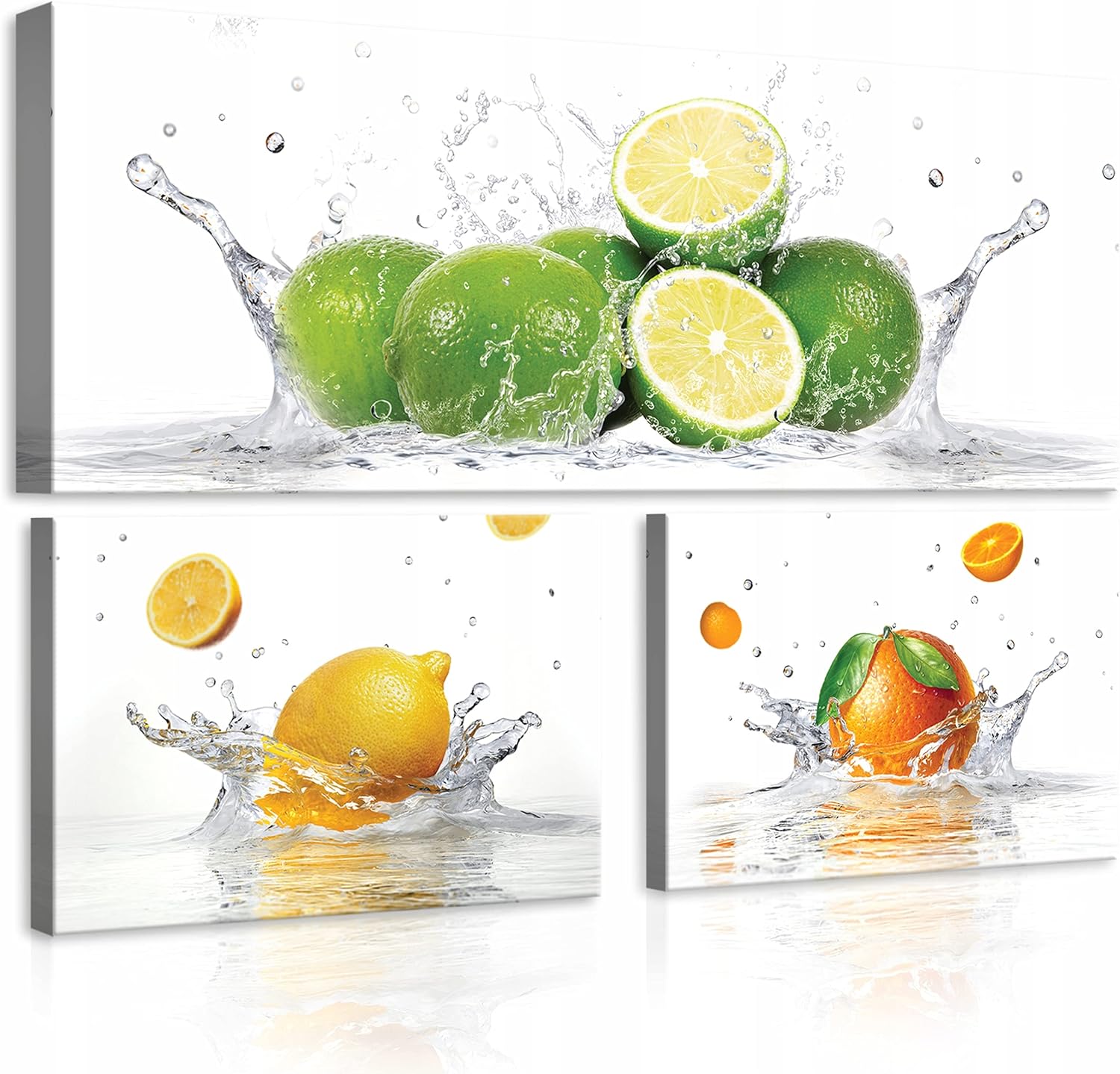 Obraz 80x55 Svěžest Citrusy Bryzgy vody Dynamika Energie Čistota Léto