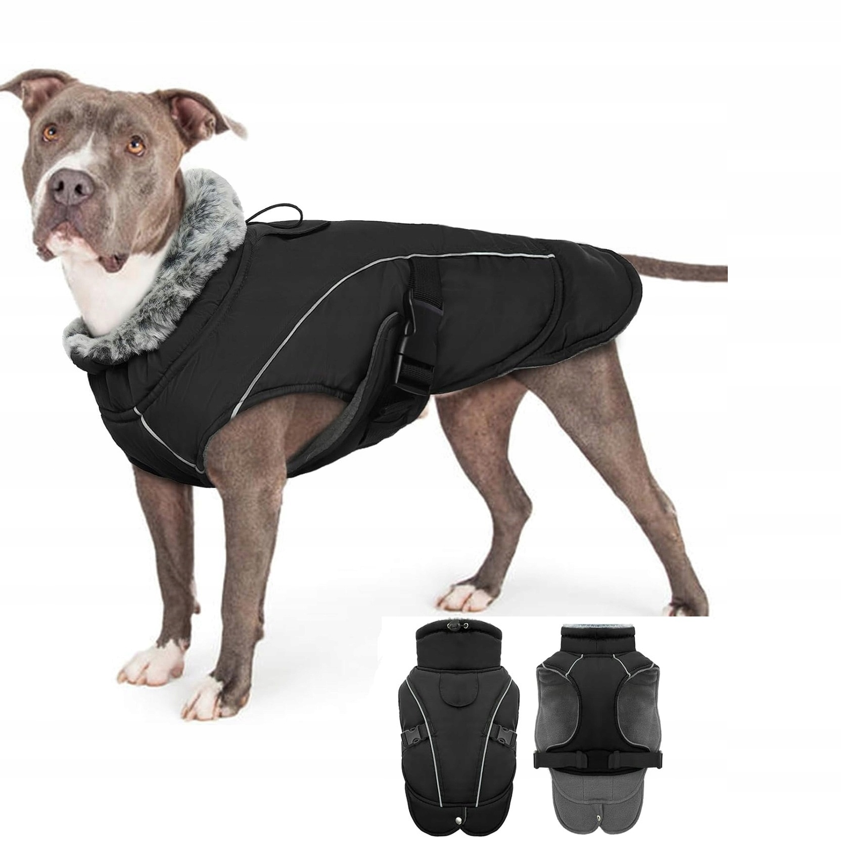 Levně Bunda pro psa Kabát Polar Větruodolná Mikina Vesta Velikost S