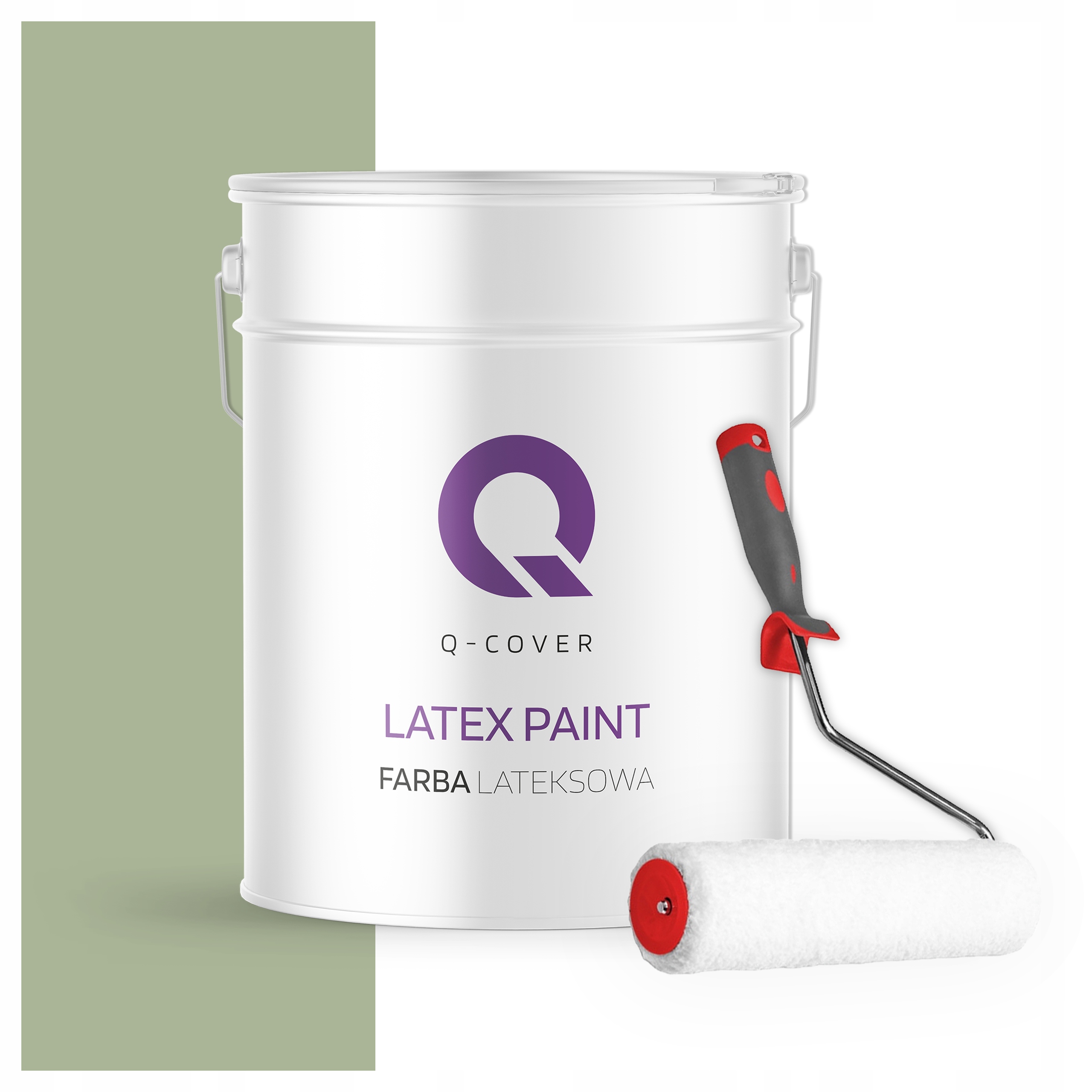 Latexová farba na steny stropov Hlboký mat 10L Zelená H2143 valček