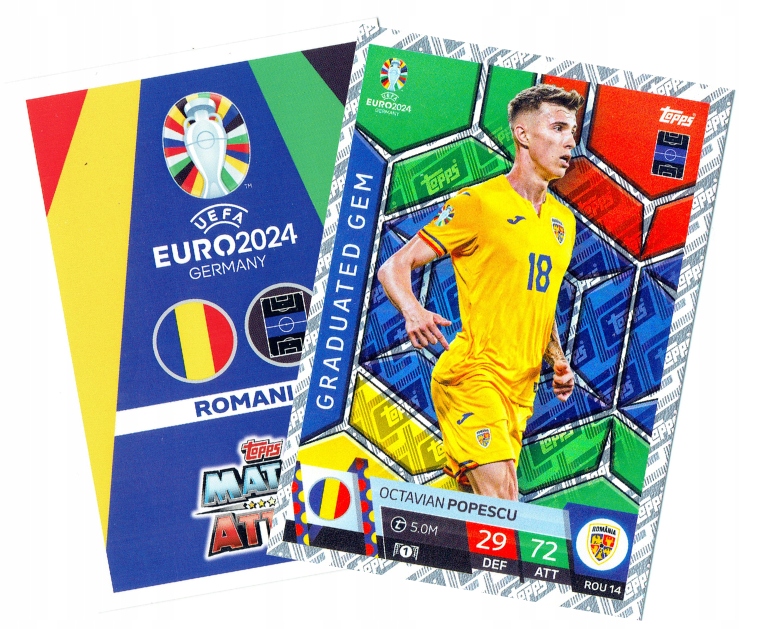 Topps Match Attax Euro 2024 Graduated Gem ROU14 Popescu