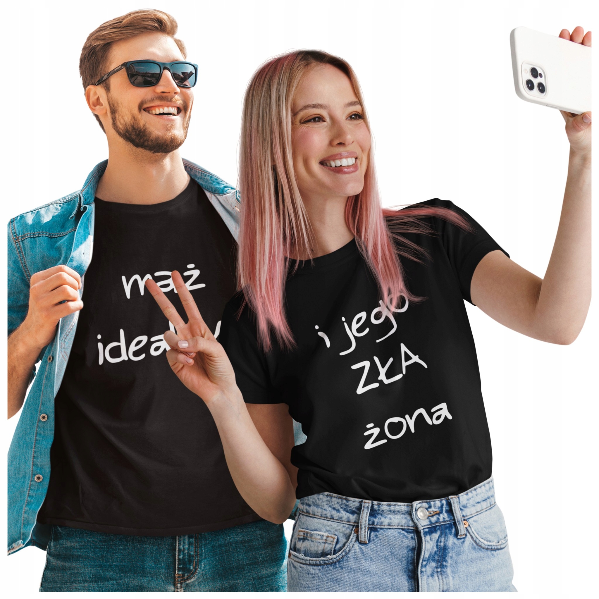 Trička Pro Páry Vtipný Dárek K Valentýnu Manžel Ideální &amp; Zlá Manželka