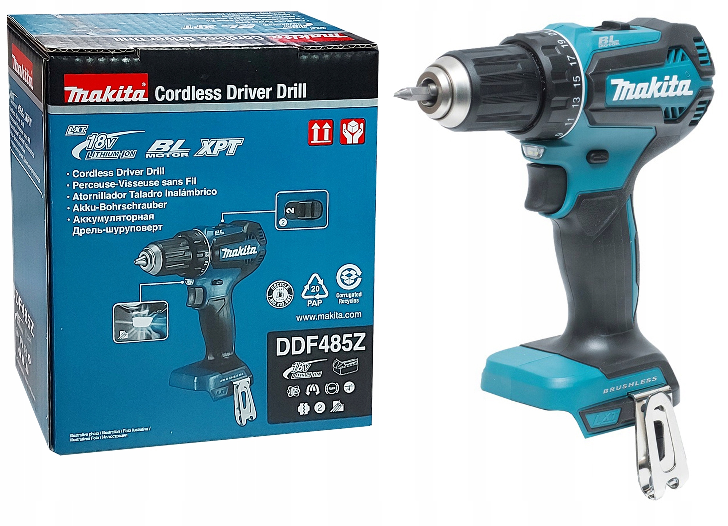 

Wkrętarka Makita DDF485Z 18V 50NM Bezszczotkowa