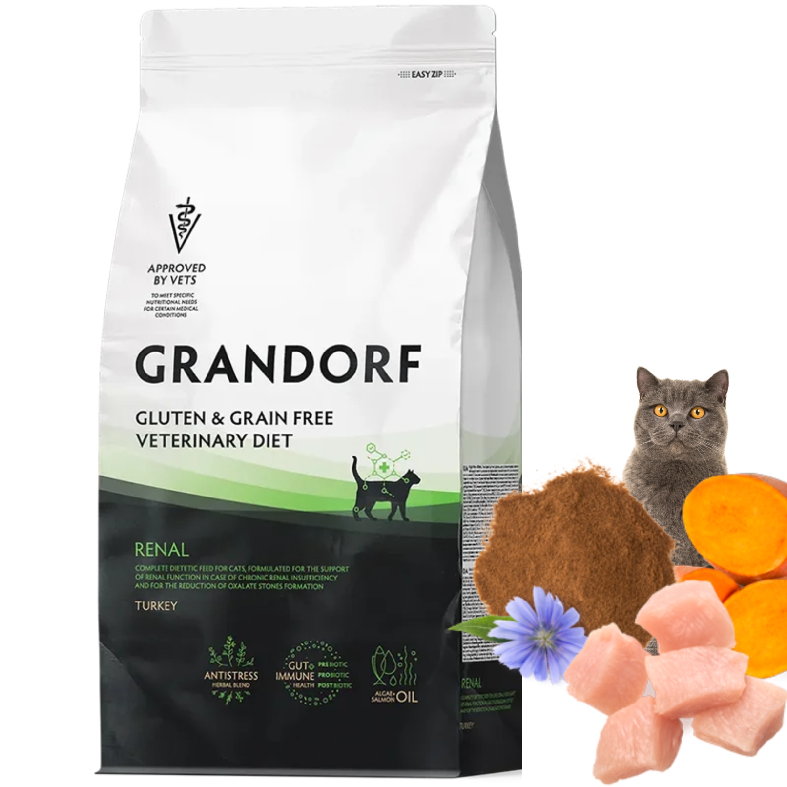 Grandorf Veterinary Diet Cat Renal Turkey Na Nerki 2kg