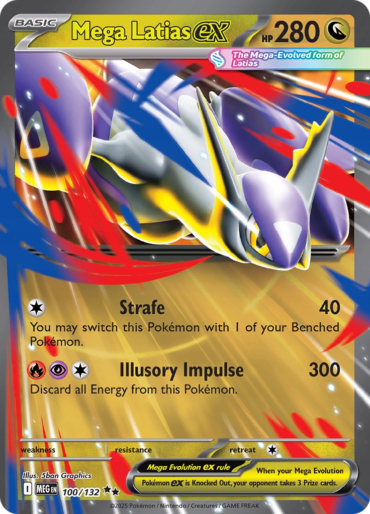 Mega Latias ex - 100/132 - Mega Evolution - Karta Pokemon TCG