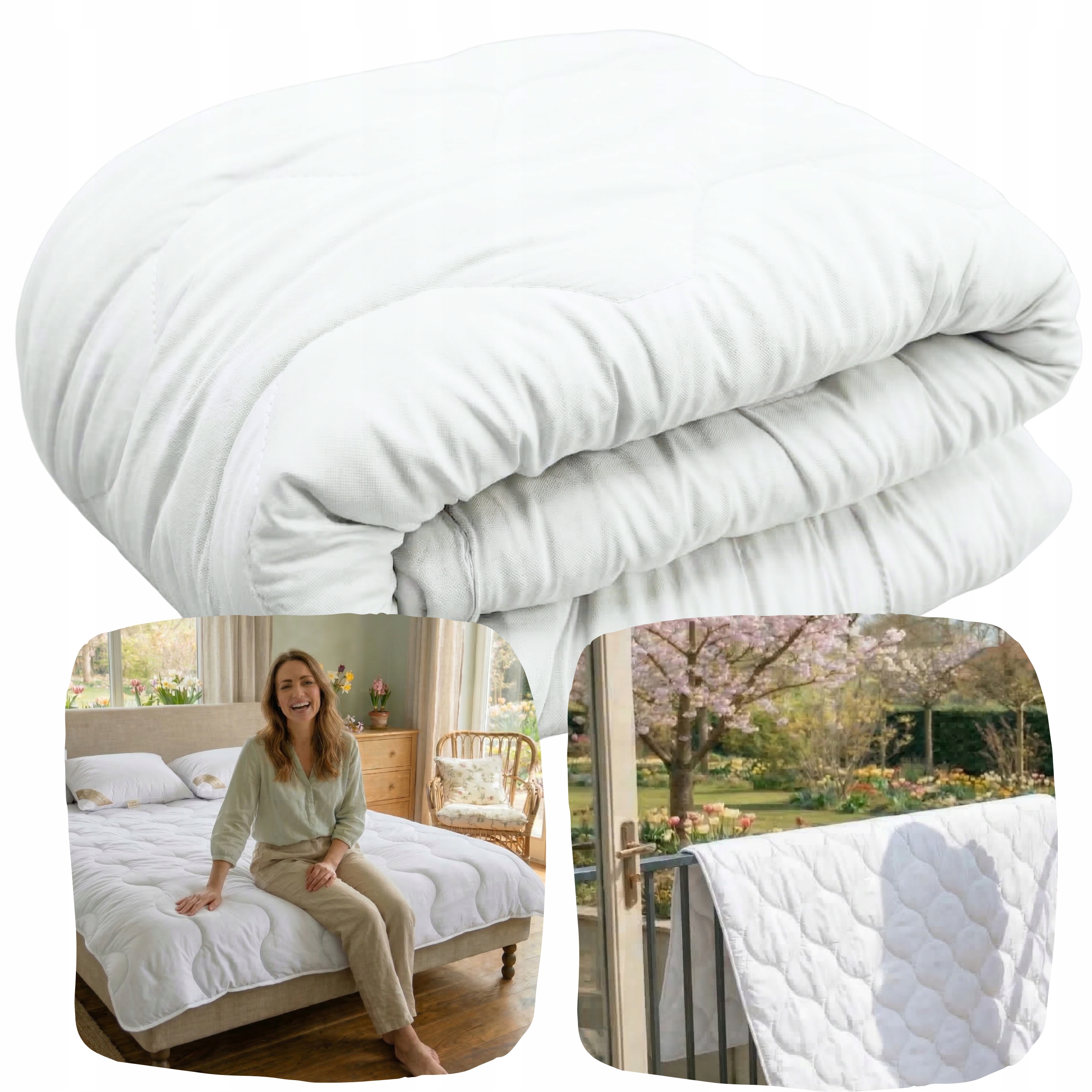 Celoroční Přikrývka 200x220 CM Antialergická Měkká Polský Výrobce