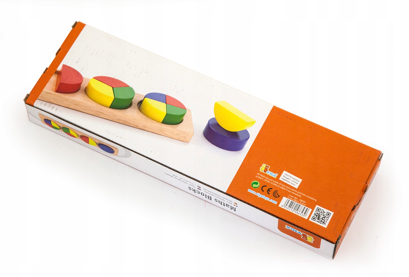 VIGA DREWNIANA UKŁADANKA KLOCKI EDU MATEMATYKA 11 Materiał drewno