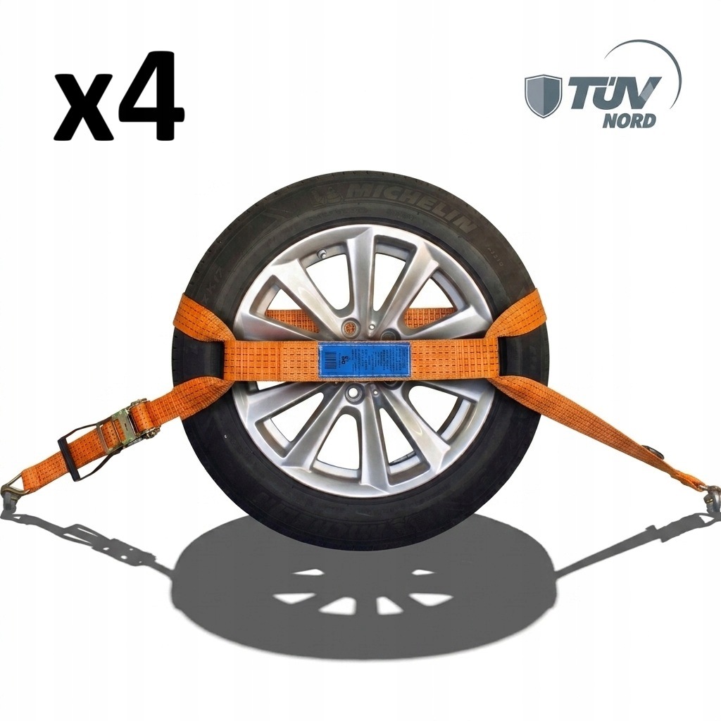 4x Pasy Transportowe Szelkowe do Lawety 5t/ 4m/ 50mm Tuv – Polski Produkt