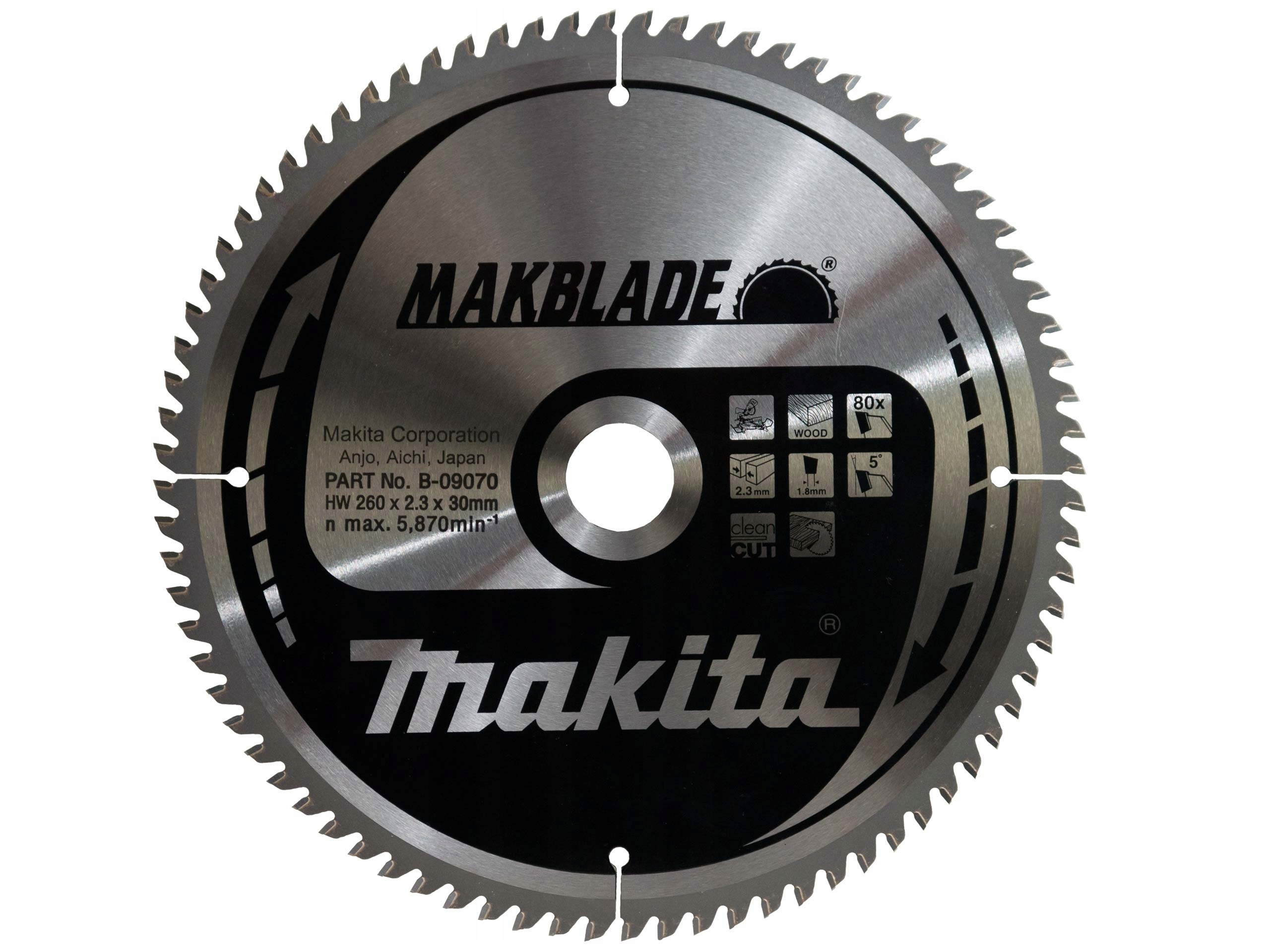

Makita tarcza 260x30 Z80 do drewna B-09070