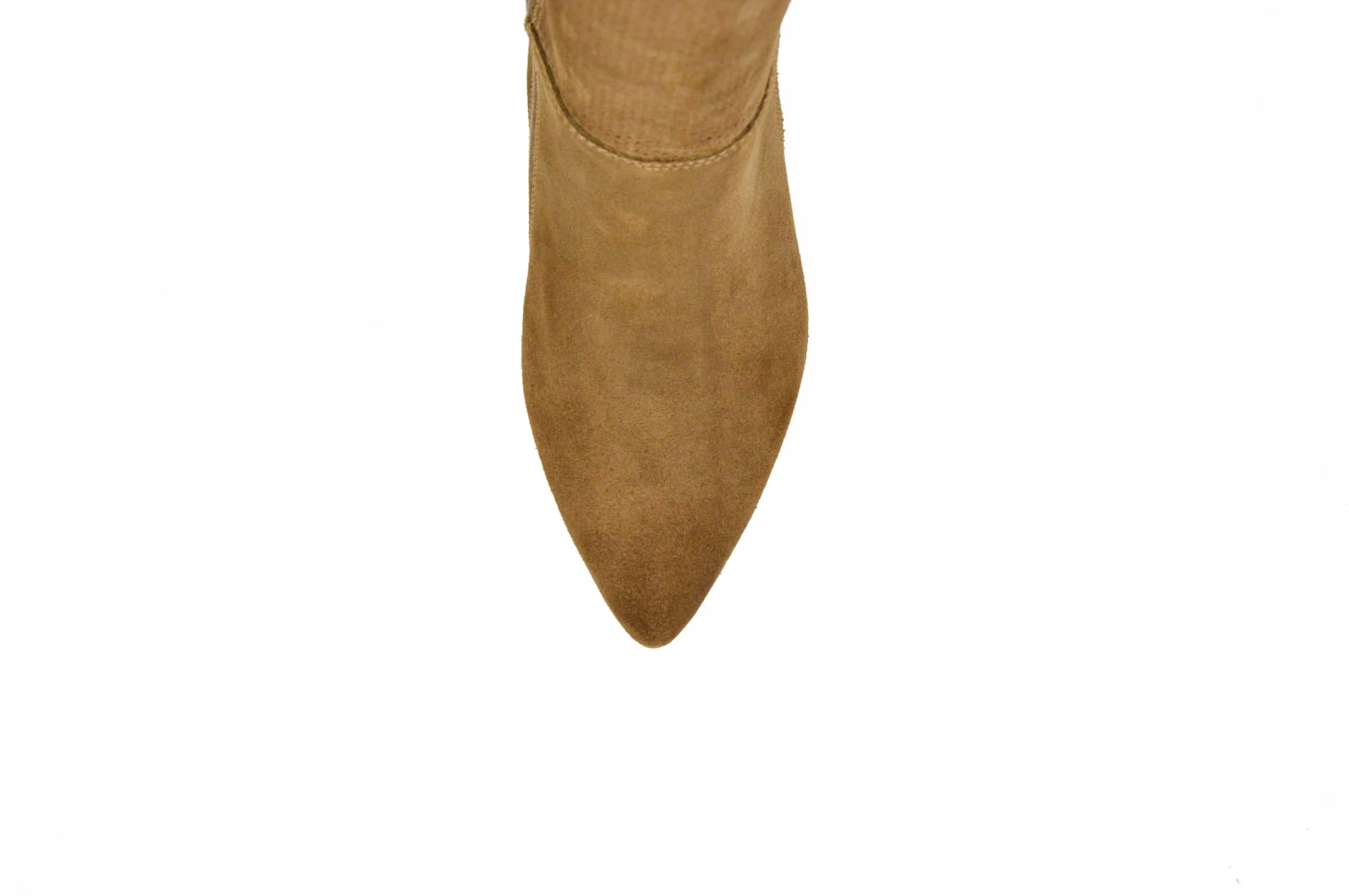 Ażurowe kozaki damskie na obcasie słupku -37, Rudy Stan opakowania oryginalne