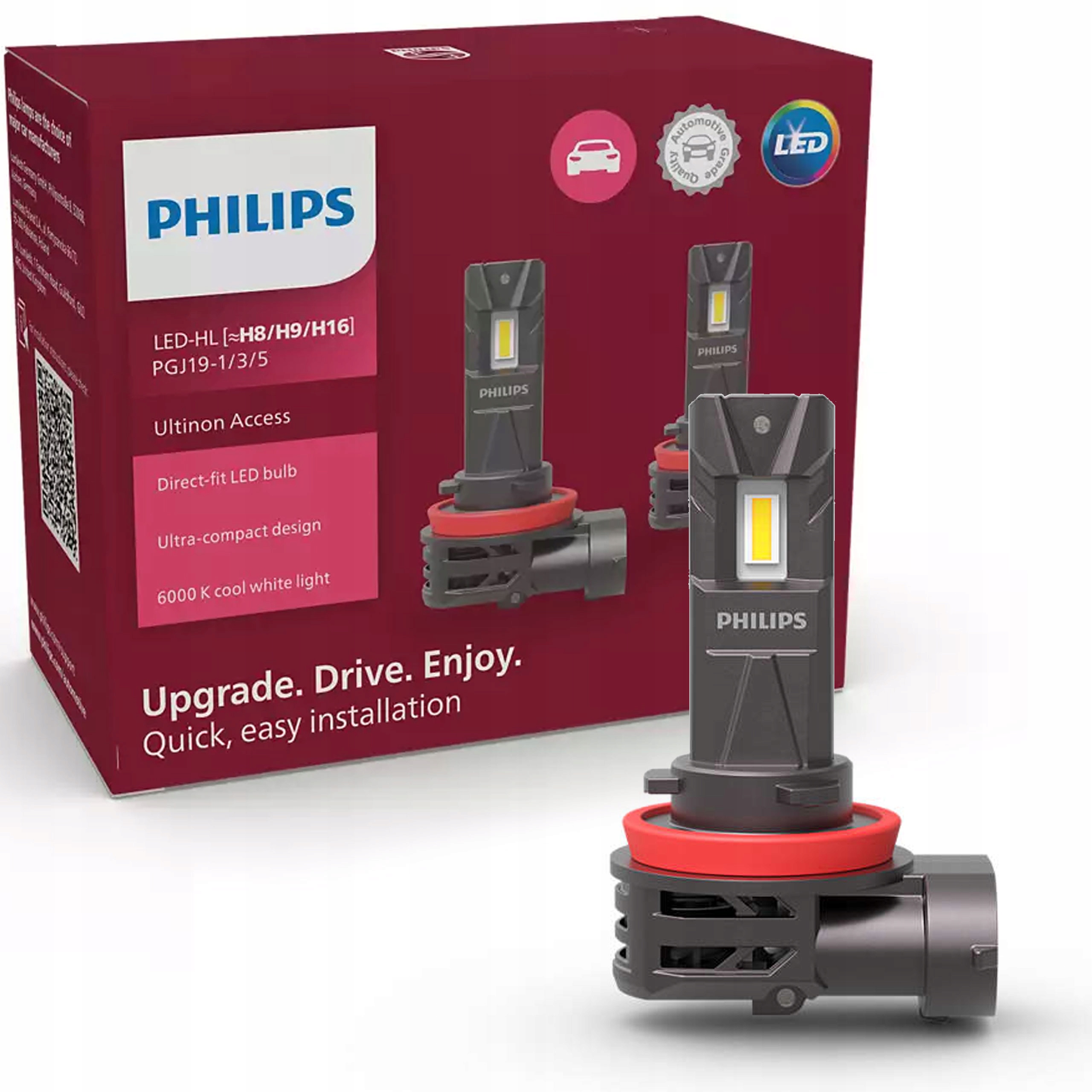 Philips Żarówki Przeciwmgielne H8/H9/H16 Led Ultinon Access UA2500 Fog 12V