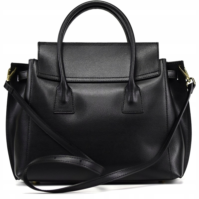 TOREBKA SKÓRA NATURALNA BORSE IN PELLE CZARNA DUŻA PREMIUM 014A Kolor czarny