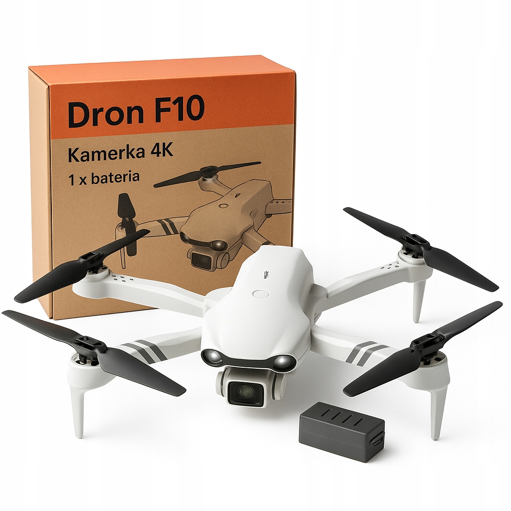 Dron F10 Pro Vicky Evo Dwie Kamery 1 Bateria Akumulator Akcesoria Torba