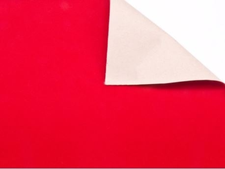 Polyesterová Tkanina Flock 0,58MM Červená S Lepidlem