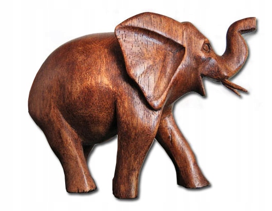 

Rzeźba Figurka Słoń Drewno Suar Rękodzieło 17x10cm