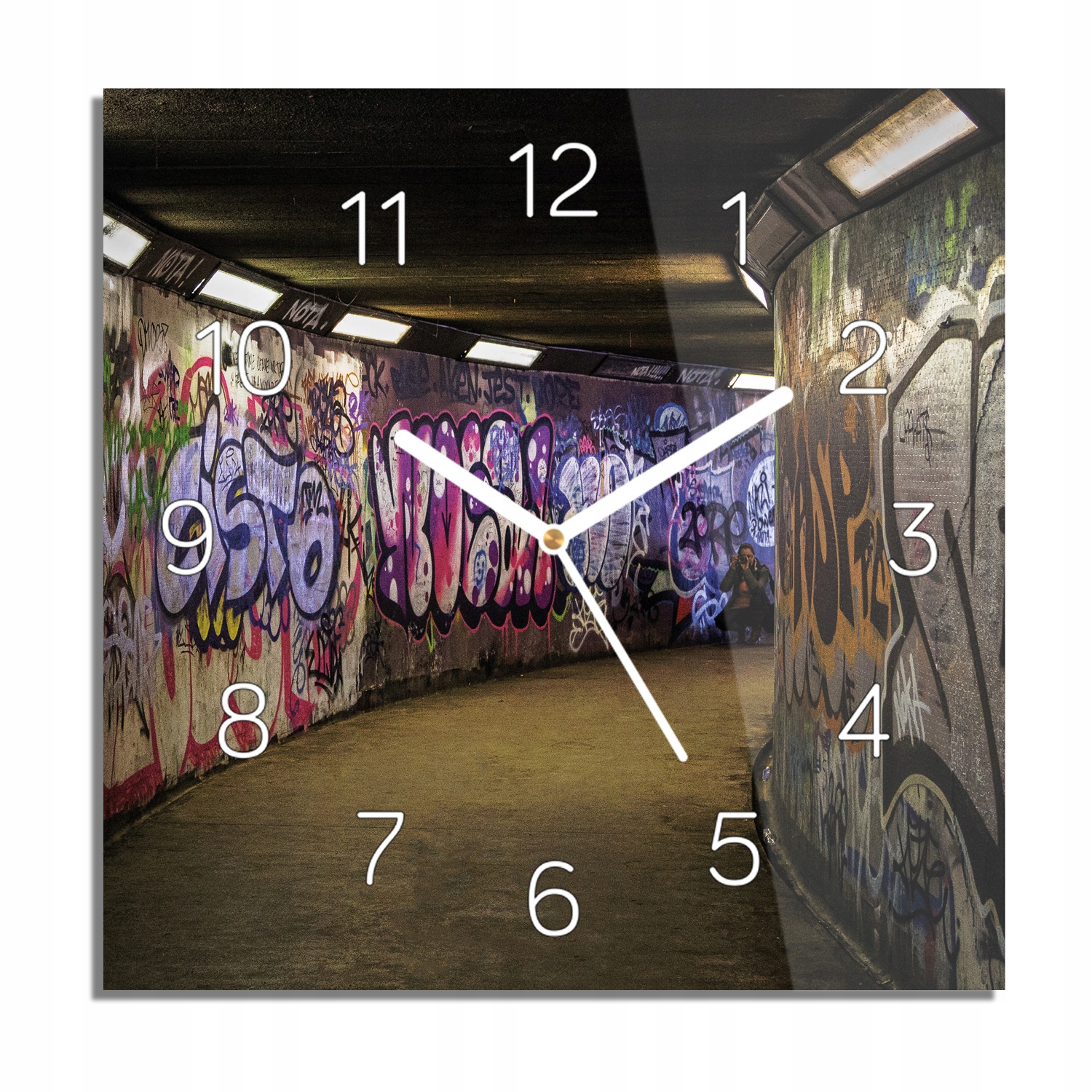 Zdi graffiti – foto-hodiny s fotografií 30x30