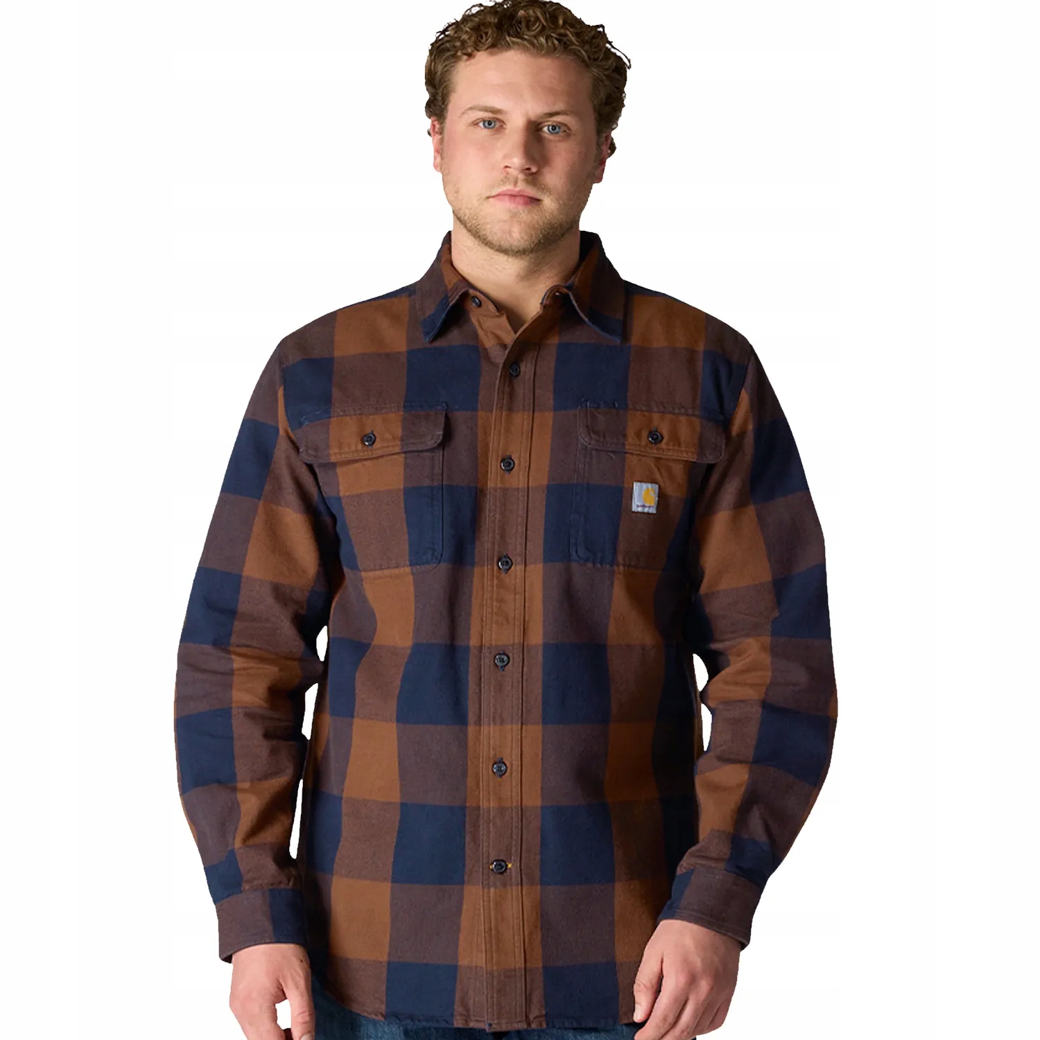 Flanelová košile Carhartt Heavyweight Plaid Shirt M red duck