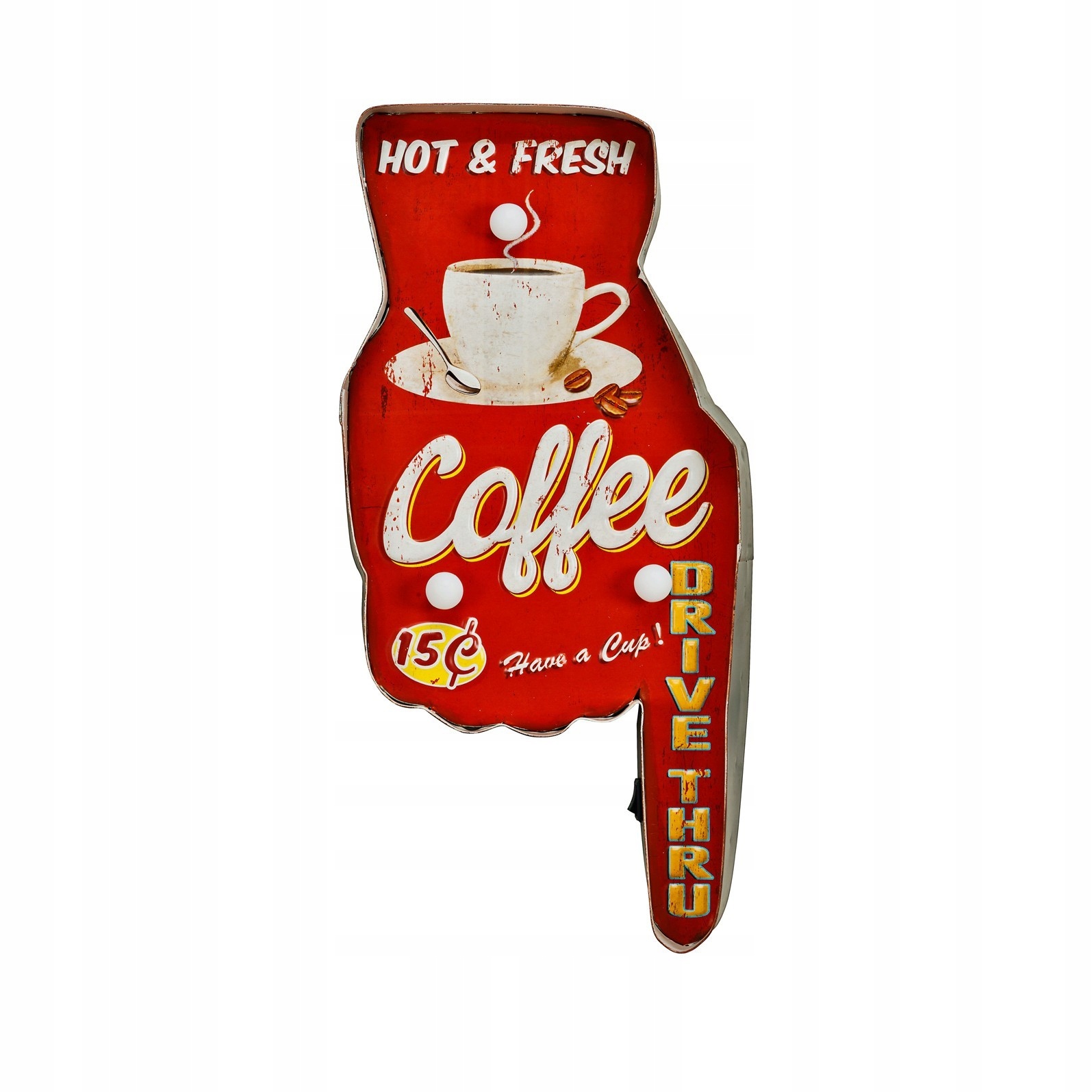 3D-вывеска с подсветкой, Coffee Here Hit Gift USA