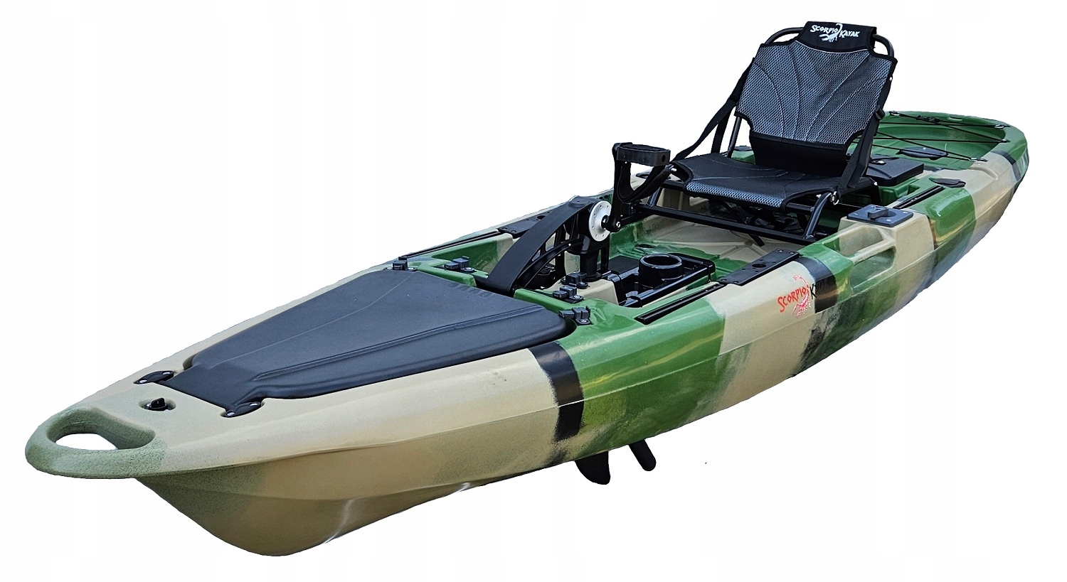 Stabilny Kajak Wędkarski Pedal Fish 12 Pro Z Napędem Nożnym