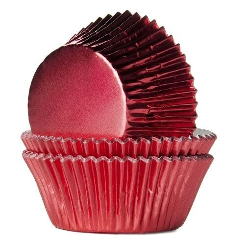 

Papilotki do muffinek błyszczące czerwone 24 szt.