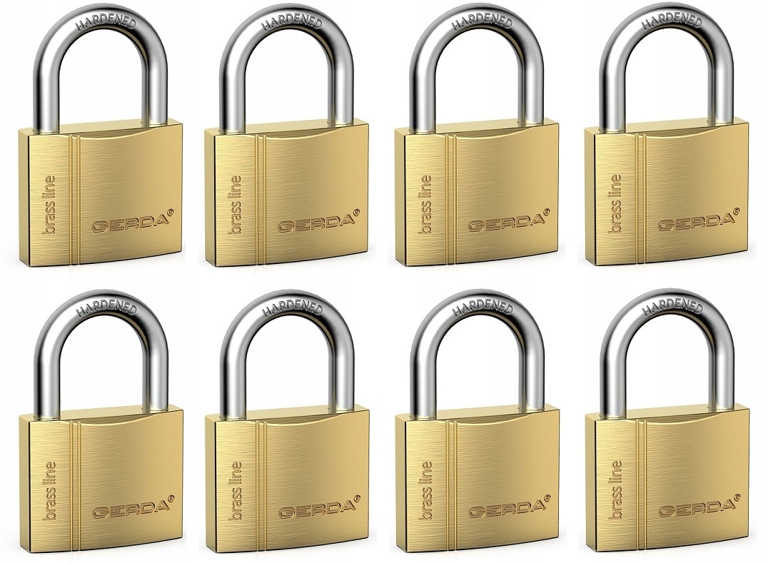 

Gerda Brass Line 8 Kłódki System Jednego Klucza 40