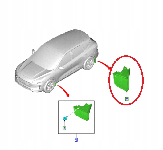 CHLAPACZE KUGA 2020 - ST LINE NA TYŁ _ 2422030 _ AMLV4J-286A12-BA Stan opakowania oryginalne